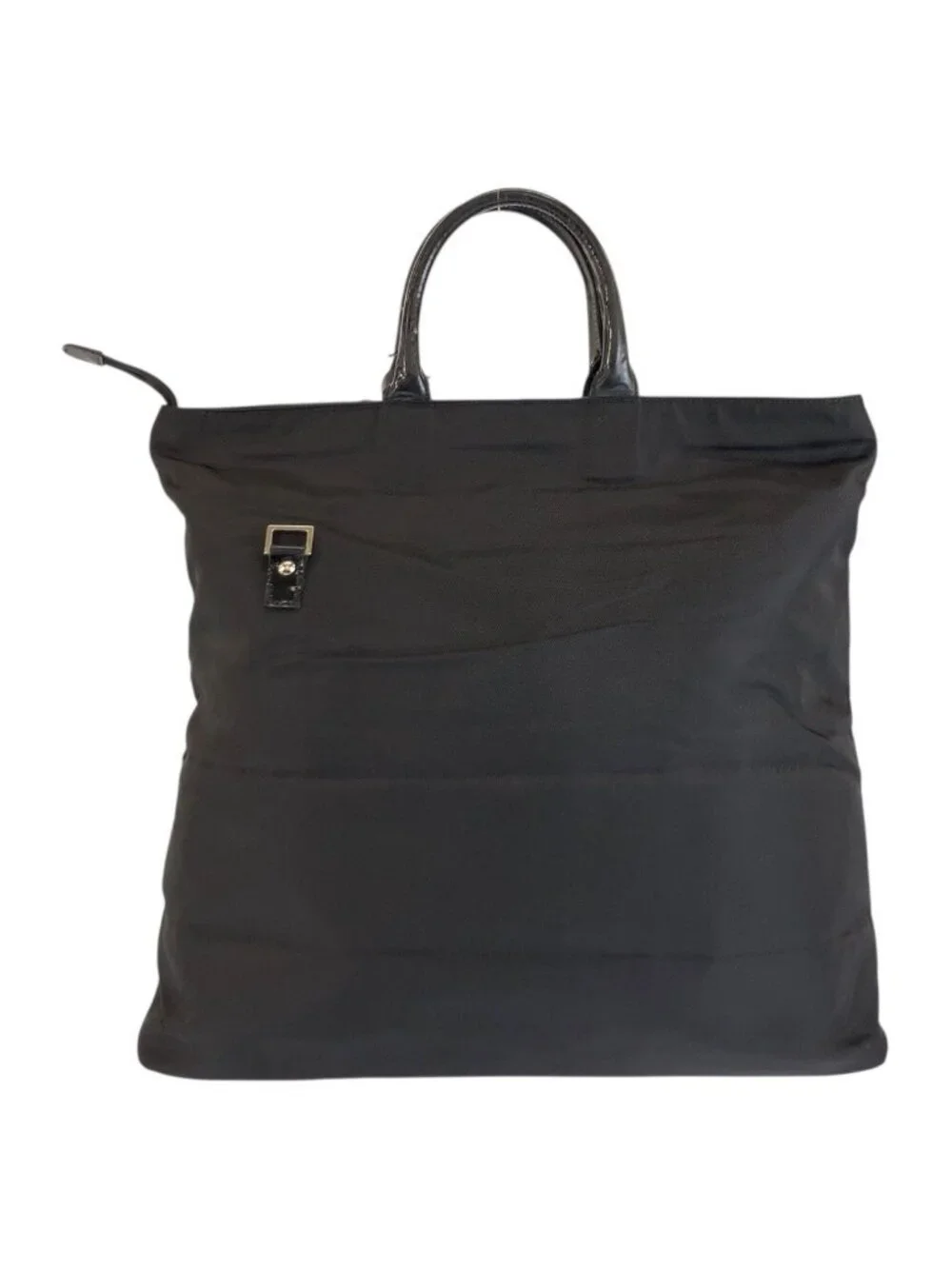 Gucci Black Silver Nylon 019 Tote Shoulder Bag 2-Way